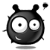 Four identical cartoon bug-like characters with large white eyes and black pupils, small antennae, and a rounded body on a gray background.