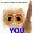 A pixelated cat with large orange eyes and a raised paw appears in three , each displaying different blue text below the cat