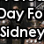 Animated icon with repeated text overlays and a hockey player background, featuring partial text 'Day Fo', 'Sidney the', 'Hockey' in white on black and white backgrounds.