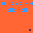 Pixelated orange background with blue text repeating 'IT IS rachel' and 'oHoXoH', plus animated dark blue symbols changing across frames.