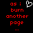Red pixelated text on black background with a white heart symbol replacing the 'o' in 'burn', two identical side-by-side