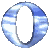 Nine blue and white striped circular shapes arranged in a on gray background, each with distinct stripe orientation