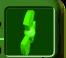 Green fan-shaped icon with three blades rotates clockwise on dark green background, transitioning from vertical to fully spread position.