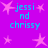 A static image with a bright purple background featuring pink star shapes and blue text reading "jessi nd chrissy" in two