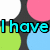 Pixelated text overlays on a repeating pattern of colored circles in pink, white, green, and blue against black background.
