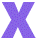 12 purple X-shaped icons with varying shades and patterns on a gray background, each displaying distinct pixel arrangements