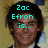 A four- shows a person with dark hair and a white shirt, with cyan text overlays changing