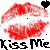 Pixelated kissing lips icon with two frames showing heart symbols above and text below, displayed in a contact sheet layout.