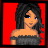 Pixelated icon of a woman with dark hair and blue eyes in an off-shoulder top, next to text reading "Stephani Loves Pete" on red background.