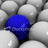 A split-screen image with a blue sphere among white spheres on the top-left, a grayscale mechanical scene with red accents on the top-right, and pixelated text reading "yes... i do dare to be different" on a cyan background at the bottom.