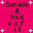 Pixelated text and white star shapes on a solid pink background, with repeated text elements and star positions changing across frames.