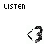Animated contact sheet of 8 AIM buddy icons featuring pixelated text and shapes in various colors with frame-to-frame animation changes.