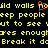 Yellow pixelated text on black background with red heart symbol replacing 'o' in 'build', showing repeated phrases and partial words.