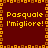 A static pixel art image with a dark red background and orange border, displaying repeated text in yellow pixelated font.