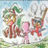 Animated contact sheet showing two frames of a 48x48 pixel Inu Yasha-themed buddy icon featuring Shippo, Koga, and other characters in a cartoon style with visible transparency background.