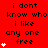 Red background with repeated black text "i dont know who i like any one free" and white star icons in a pattern, some stars animate to form vertical lines