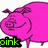 A pink cartoon pig with a smiling expression appears in six , each displaying the word 'oink' in different colors and positions