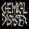 Three identical white text logos on black background, each reading 'CHEMICAL DISASTER' in stylized dripping font with jagged edges and uneven letter spacing.
