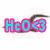 Four distinct pixelated icons arranged in a : top-left cyan text with pink outline, top-right black moose silhouette with pink text, bottom-left pink polka dots with white 'INK' and heart symbol, bottom-right black-and-white graphic with brown text