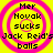 Yellow background with pink concentric circles and black text reading 'Mer Novak sucks Jack Reid's balls' in pixelated font.