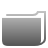 A grayscale folder icon with a subtle gradient fill and rounded bottom corners, featuring a small tab-like extension on the right side against a light gray background.