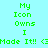 Green pixelated text on cyan background with pink rectangular overlays in different positions across repeated
