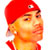 Pixelated static icon of a person wearing a red beret and red clothing with visible ear, eye, and facial features against white background.