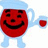 Red Kool-Aid Man character with white hat and pitcher pouring red liquid, next to blue background text 'drink the koolaid' in pixelated font.