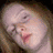 A four- shows a person with light brown hair in three distinct poses and text reading 'myy vball babess =]' on the right