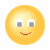Yellow circular face with gray eyes and red mouth showing multiple expressions including smiling, closed eyes, and neutral.