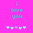 Pixelated cyan text 'i love you' on bright pink background with five heart symbols below, two variations of heart arrangement visible.