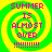 Four identical pixelated images arranged in a , each showing bright green and yellow spiral background with pink text reading "SUMMER IS ALMOST OVER !!!!!!!!"