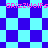 Pixelated blue and cyan checkered pattern with pink text reading "GRizZWolfS" repeated across the image.