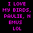 Static pixel art displays identical text in two vertical on a black background with bright pink lettering