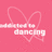 Pink background with white outline of a butterfly and text reading 'and I don't feel like dancing' in pixelated font.