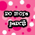 Pink polka-dot background with black-outlined white text phrases arranged in a , each phrase in a distinct pixelated font style