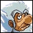 A 48x48 pixel buddy icon featuring a cartoon character with light blue hair and brown skin on the left, paired with text reading "Anime IM" and "COM" on a black background to the right.