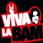 A 2x2 contact sheet of four distinct animated frames from a Viva La Bam-themed buddy icon, featuring bold text and character silhouettes in red, white, black, and beige color schemes.