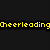 Pixelated yellow text on black and white background reads "Cheerleading Competition" and "Tomorrow!!" with double exclamation marks.