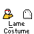 Animated contact sheet of a pixel art buddy icon featuring a yellow stick figure with red headband and white ghost, displaying multiple speech bubbles across 15 frames.