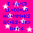 A static image with a bright pink background featuring white star shapes and blue text arranged in two vertical