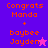 Pixelated text reads 'Congrats Manda + baybee Jayden' with a star symbol, displayed across two color-blocked sections on purple and pink backgrounds.