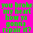 Green text on bright pink background repeats 'you broke my heart how ya gonna repair it?' in four identical arranged in a
