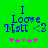 Green background with blue text reading "I Love Matt <3" and five pink/purple pixelated stars below, two versions showing star animation.