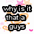 Pixelated text in black blocks with white lettering reads 'why is it that a guys once your over him' alongside 'likes you', surrounded by pink and orange heart shapes on a white background.