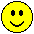 Six yellow circular pixelated faces with black eyes and mouths on gray background; three top smile, middle neutral to frown, bottom smile