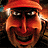 Pixelated close-up of a cartoon character's face with red skin, large eyes, and an open mouth showing teeth.