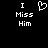 Pixelated black background with white text and a heart symbol, showing two identical static frames side-by-side.