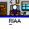 Animated contact sheet showing a pixel art sequence of a stick figure at a computer with multiple frames depicting software loading, additional characters entering the scene, and repeated "NAH! FREEZE!" text bubbles.