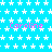 A static image with a bright cyan background patterned by white stars, featuring repeated pink text 'Caroline' in pixelated font.